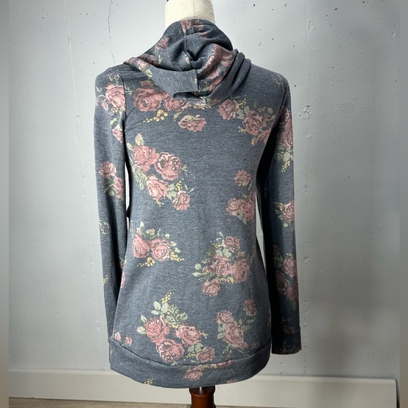 Latched Mama Floral Pattern Long Sleeve Breastfeeding Lightweight Hoodie Size XS - Picture 4 of 11